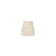 Elisabetta Franchi Polyesterskjol Beige, Dam