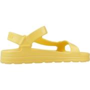 Lemon Jelly Platta Sandaler med Remmar Yellow, Dam