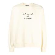 BARROW Unisex Bomull Sweatshirts & Hoodies White, Herr