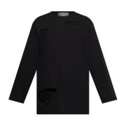 Y-3 Asymmetrisk långärmad T-shirt Black, Herr