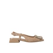 ALMA EN PENA Platt brogue sko Beige, Dam