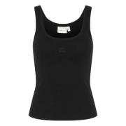 Gestuz Svart Logo Top 2.0 T-shirt Black, Dam