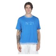 N21 Bomull T-shirt Blue, Herr