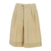 KAOS Linneblandning Damshorts Repfärg Beige, Dam