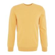 Barbour Mjuk Pima Bomull Crewneck Stickat plagg Yellow, Herr