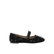 ALMA EN PENA Tweed ballerina Black, Dam