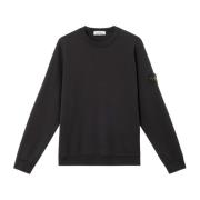 Stone Island Bomull Fleece Crewneck Sweatshirt Färgad Black, Herr