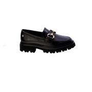 Carmela Svarta läderloafers med metallbit Black, Dam