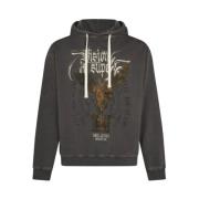 VISION OF SUPER Rock Mather Graphic Hoodie Gray, Herr