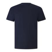 Peuterey Avslappnad Bomull T-shirt i Vit Blue, Herr