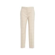 KAOS Beige Chino Glencheck Byxor Black, Dam