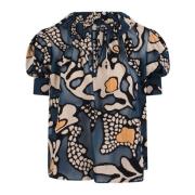 Ulla Johnson Volangkrage Marcella Blus Multicolor, Dam