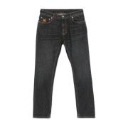 Etro Antracit Denim Jeans med Pegasus Motiv Gray, Herr