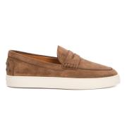 Tod's Brun Loafer Skor med Gummisula Brown, Herr