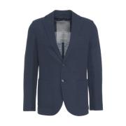 Circolo 1901 Blå Easy Jacket Blazer Blue, Herr