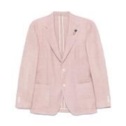 Lardini Rosa Jacka med Knappar Fram Pink, Herr