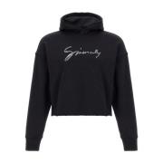 Givenchy Svart Hoodie Sweatshirt Framficka Långärmad Ribbade Manschett...