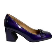 STATUS Lila lackläder spänne pumps Purple, Dam