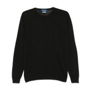 Daniele Fiesoli Svart Crew Neck Tröja Långärmad Black, Herr