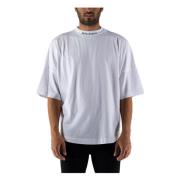 Palm Angels Oversize Bomull Unisex Vuxen T-shirt White, Herr