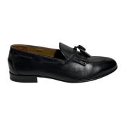 Marechiaro 1962 Svarta läderloafers med tofsar Black, Herr