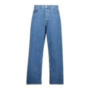 Drole de Monsieur Randig Baggy Jeans Vår-Sommar 2025 Blue, Herr