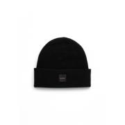 Calvin Klein Chunky Open Rib Cashmere Beanie Black, Dam