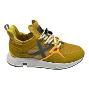 Munich Sneaker i mocka och nylon, gummisula Yellow, Herr