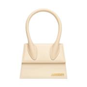 Jacquemus Ivory Läder Mini Väska White, Dam