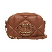 Love Moschino Brun Quiltad Axelväska Brown, Dam