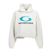 Balenciaga Vit Loop Sports Icon Sweatshirt White, Dam