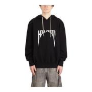 Rick Owens Svart Oversized Hoodie Black, Herr