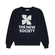 The New Society Mykonos Woman Sweatshirt Caviar Black, Dam