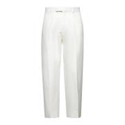 Ermenegildo Zegna Vita Linnebyxor Regular Fit White, Herr