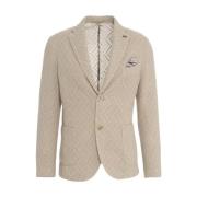 Bob Elegant Beige Crochet-Look Blazer Beige, Herr