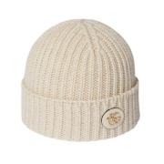 Gucci Räfflad Beige Ull Beanie Mössa Beige, Dam