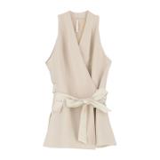 Imperial Stilig Gilet för Män Beige, Dam