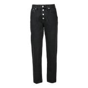 Calvin Klein Jeans Klassiska Denim Jeans Black, Dam