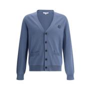 Maison Kitsuné Broderad Räv Logo Ullkofta Blue, Herr