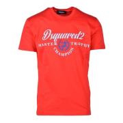 Dsquared2 Bomull T-shirt Red, Herr