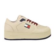 Tommy Jeans Flatform Mat Mix Sneakers Beige, Dam