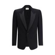 Saint Laurent Elegant Svart Dinner Jacket Black, Herr