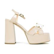 Prosperine Plattformsandal med 100 mm klack Beige, Dam