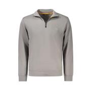 Hugo Boss Grå Half-Zip Logo Sweatshirt Gray, Herr