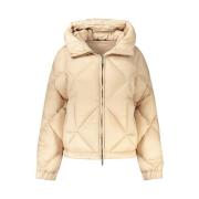 K-Way Beige Diamond Quilted Puffer Jacket Beige, Dam