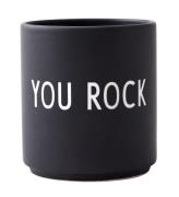 Design Letters Mugg - Favourite Cups - Porslin - Svart You Rock
