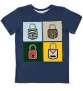 Fendi Kids T-shirt - MarinblÃ¥ m. HÃ¤nglÃ¥s