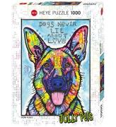 Heye Puzzle Pussel - Dogs Never Lie - 1000 Delar