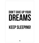 Citatplakat Affisch - A3 - DonÂ´t Give Up On Your Dreams