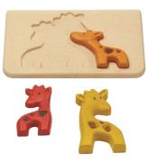 PlanToys Giraff Pussel - Natur/Gul/Orange/RÃ¶d